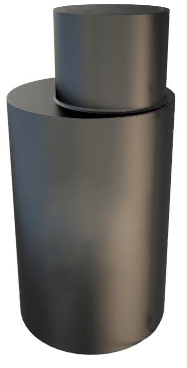 Кессон стальной круглый 5мм с муфтой под трубу (D-1,5м, H-2м) гильза Д 125